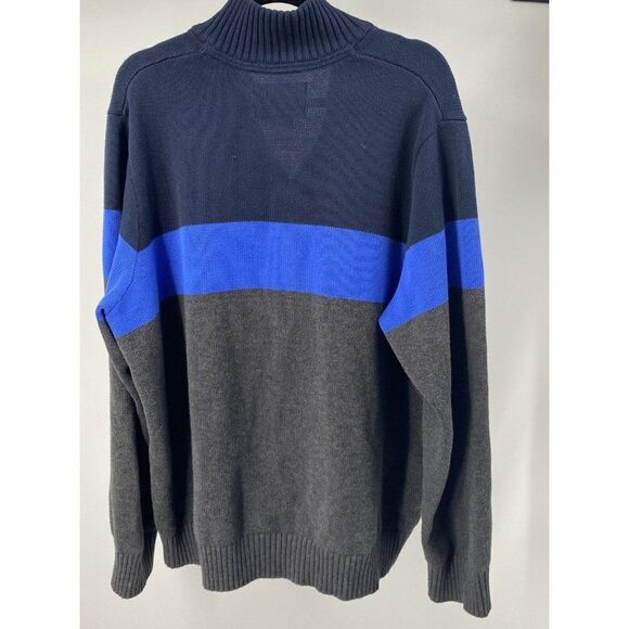 Men’s Eddie Bauer Combed Cotton Sz XXL Color block partial zip Sweater Excellent - Picture 4 of 5